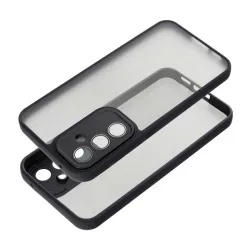   Szilikon telefonvédő (ütésállóság, akril hátlap, kameravédő) FEKETE Samsung Galaxy A55 5G (SM-A556)