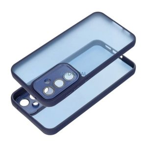 Szilikon telefonvédő (ütésállóság, akril hátlap, kameravédő) SÖTÉTKÉK Samsung Galaxy A55 5G (SM-A556)