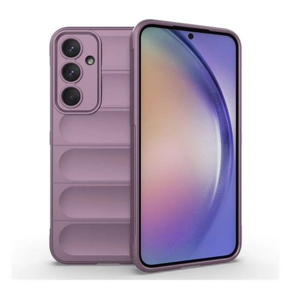 Szilikon telefonvédő (ütésállóság, kameravédő, 3D) LILA Samsung Galaxy A55 5G (SM-A556)