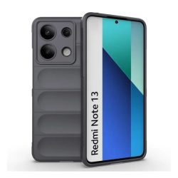   Szilikon telefonvédő (ütésállóság, kameravédő, 3D) SÖTÉTSZÜRKE Xiaomi Redmi Note 13 4G
