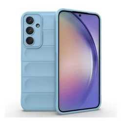   Szilikon telefonvédő (ütésállóság, kameravédő, 3D) VILÁGOSKÉK Samsung Galaxy A55 5G (SM-A556)