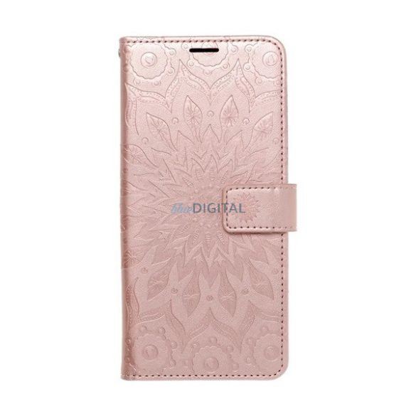 Tok álló, bőr hatású (FLIP, oldalra nyíló, asztali tartó, csuklópánt, mandala) ROZÉARANY Samsung Galaxy A55 5G (SM-A556)