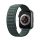 DUX DUCIS BL pótszíj (egyedi méret, szilikon, dombor minta, mágneses) SÖTÉTZÖLD Apple Watch Series SE 40mm, Watch Series SE 2 40mm, Watch Series 6 40mm
