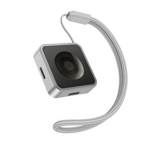 HOCO asztali töltő (2.5W, wireless, Apple Watch töltő) EZÜST Apple Watch Series 5 44mm, Watch Series 5 40mm, Watch Series 4 44mm