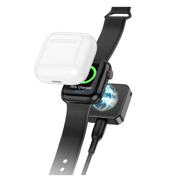 HOCO asztali töltő (2.5W, wireless, Apple Watch töltő) FEKETE Apple Watch Series 5 44mm, Watch Series 5 40mm, Watch Series 4 44mm