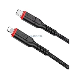   HOCO X59 adatkábel (Type-C - lightning, 20W, PD gyorstöltő, 100cm) FEKETE