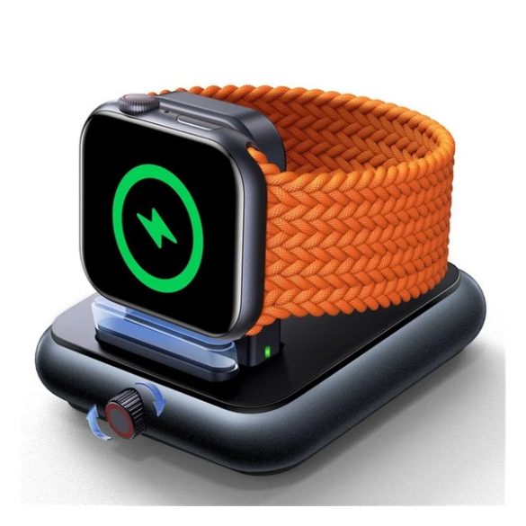 JOYROOM asztali töltő (5W, wireless, mágneses, Apple Watch töltő + Type-C tápkábel) FEKETE 