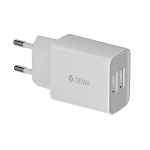 DEVIA SMART hálózati töltő 2 USB aljzat (12W) FEHÉR 