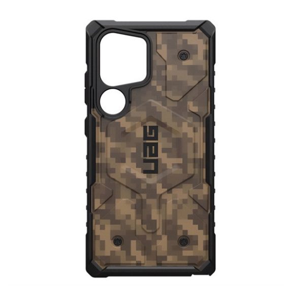 UAG PATHFINDER defender műanyag telefonvédő (erős ütésállóság, légpárnás sarok, MagSafe, terep minta) BARNA Samsung Galaxy S24 Ultra (SM-S928)