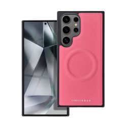   ROAR MAG MORNING szilikon telefonvédő (ECO bőr hatású, mikrofiber plüss belső, MagSafe) RÓZSASZÍN Samsung Galaxy S24 Ultra (SM-S928)