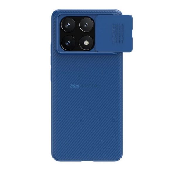 NILLKIN CAMSHIELD műanyag telefonvédő (szilikon keret, ütésállóság, kameravédő, csíkos) SÖTÉTKÉK Xiaomi Poco X6 Pro 5G