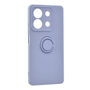 Szilikon telefonvédő (tartógyűrű, mikrofiber plüss belső, mágneses, kameravédő) LILA Xiaomi Redmi Note 13 5G