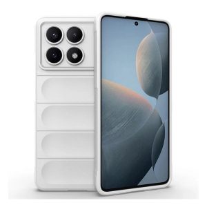 Szilikon telefonvédő (ütésállóság, kameravédő, 3D) FEHÉR Xiaomi Poco X6 Pro 5G