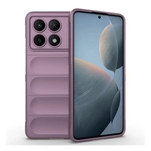 Szilikon telefonvédő (ütésállóság, kameravédő, 3D) LILA Xiaomi Poco X6 Pro 5G