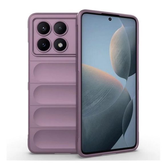 Szilikon telefonvédő (ütésállóság, kameravédő, 3D) LILA Xiaomi Poco X6 Pro 5G