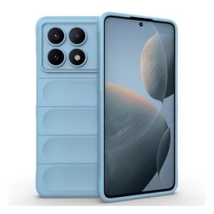 Szilikon telefonvédő (ütésállóság, kameravédő, 3D) VILÁGOSKÉK Xiaomi Poco X6 Pro 5G