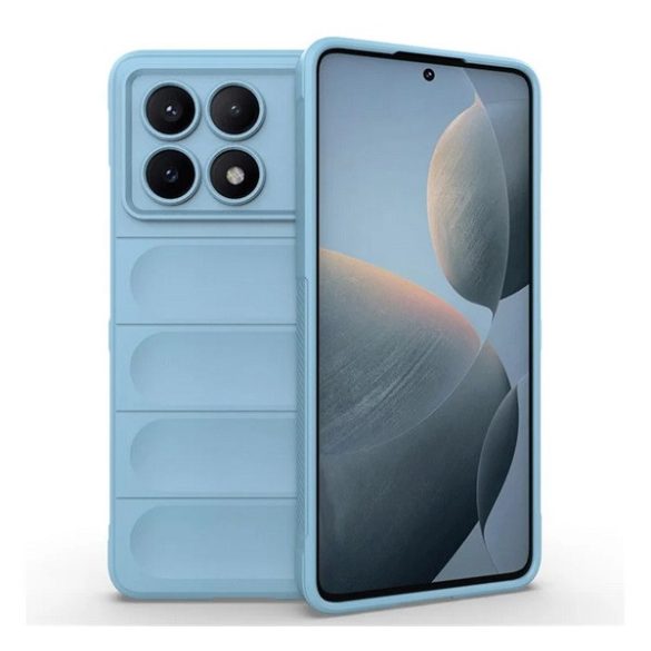 Szilikon telefonvédő (ütésállóság, kameravédő, 3D) VILÁGOSKÉK Xiaomi Poco X6 Pro 5G