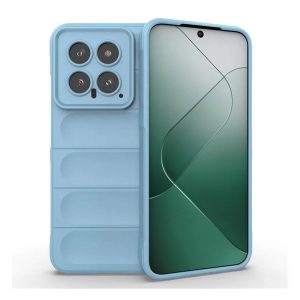 Szilikon telefonvédő (ütésállóság, kameravédő, 3D) VILÁGOSKÉK Xiaomi 14 5G