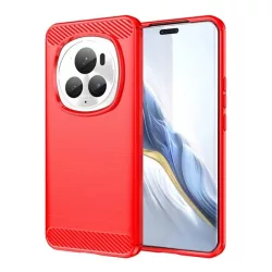   Szilikon telefonvédő (ütésállóság, légpárnás sarok, szálcsiszolt, karbon minta) PIROS Honor Magic6 Pro 5G