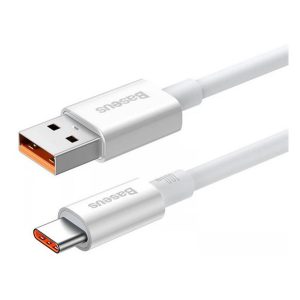 BASEUS SUPERIOR adatkábel (USB - Type-C, 100W, PD gyorstöltő, 200cm, törésgátló) FEHÉR