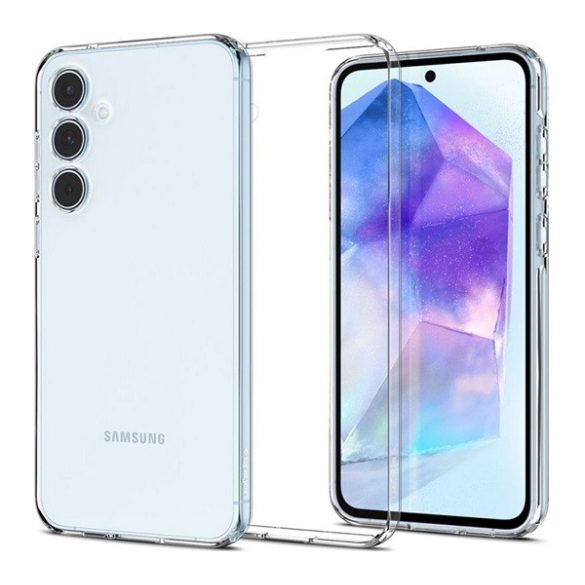 SPIGEN LIQUID CRYSTAL szilikon telefonvédő (ütésállóság, légpárnás sarok) ÁTLÁTSZÓ Galaxy A55 5G