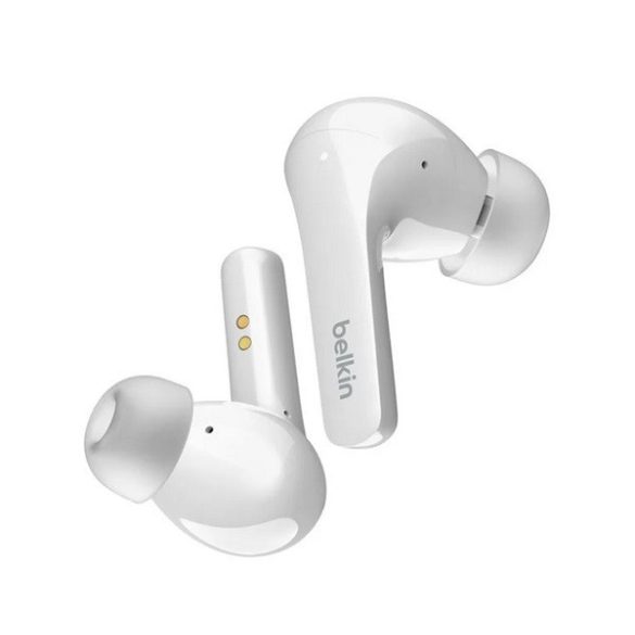 BELKIN SOUNDFORM FLOW bluetooth fülhallgató SZTEREO (v5.2, TWS, mikrofon, aktív zajszűrő, IPX5 + töltőtok) FEHÉR