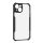 Szilikon telefonvédő (ütésállóság, légpárnás sarok, akril hátlap, kameravédő) FEKETE iPhone 15