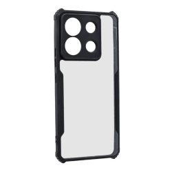   Szilikon telefonvédő (ütésállóság, légpárnás sarok, akril hátlap, kameravédő) FEKETE Xiaomi Poco X6 5G, Redmi Note 13 Pro 5G