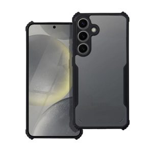 Szilikon telefonvédő (ütésállóság, légpárnás sarok, akril hátlap, kameravédő) FEKETE Samsung Galaxy A35 5G (SM-A356)