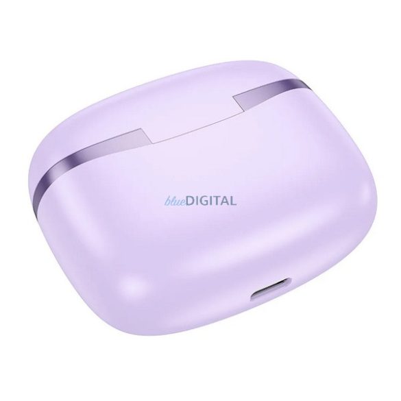 HOCO EQ10 bluetooth fülhallgató SZTEREO (v5.3, TWS, mikrofon, LED kijelző + töltőtok) LILA