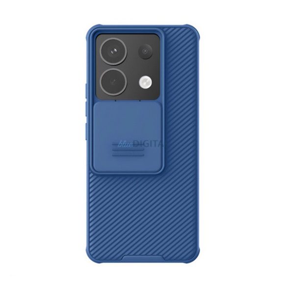 NILLKIN CAMSHIELD műanyag telefonvédő (szilikon keret, ütésállóság, kameravédő, csíkos) SÖTÉTKÉK Xiaomi Redmi Note 13 5G