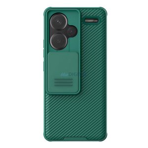 NILLKIN CAMSHIELD PRO műanyag telefonvédő (szilikon keret, ütésállóság, kameravédő, csíkos) SÖTÉTZÖLD Xiaomi Redmi Note 13 Pro Plus 5G