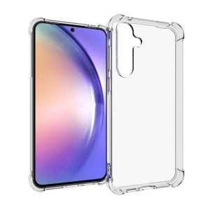 ROAR JELLY ARMOR műanyag telefonvédő (szilikon keret, ütésállóság, légpárnás sarok) ÁTLÁTSZÓ Samsung Galaxy A55 5G (SM-A556)