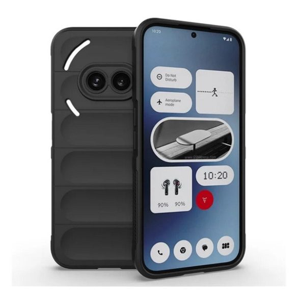 Szilikon telefonvédő (ütésállóság, kameravédő, 3D) FEKETE Nothing Phone (2a)