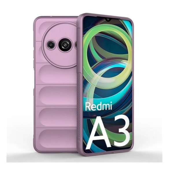 Szilikon telefonvédő (ütésállóság, kameravédő, 3D) LILA Xiaomi Redmi A3