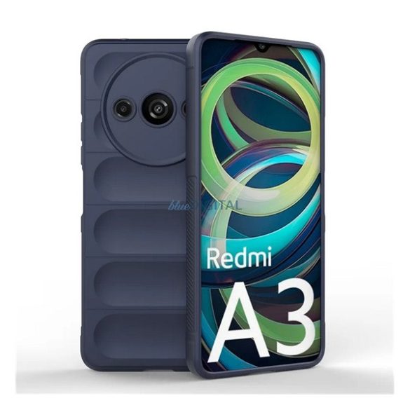 Szilikon telefonvédő (ütésállóság, kameravédő, 3D) SÖTÉTKÉK Xiaomi Redmi A3