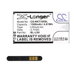   CAMERON SINO Li-Ion akku (3,7V / 1300mAh, Nokia BL-L5H kompatibilis) FEKETE Nokia 110 (2023), 105 4G (2023)