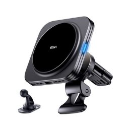   ESR HALOLOCK QI2 autós tartó (műszerfalra, szellőzőre, öntapadó, 360°, 15W, MagSafe, gyorstöltő) FEKETE