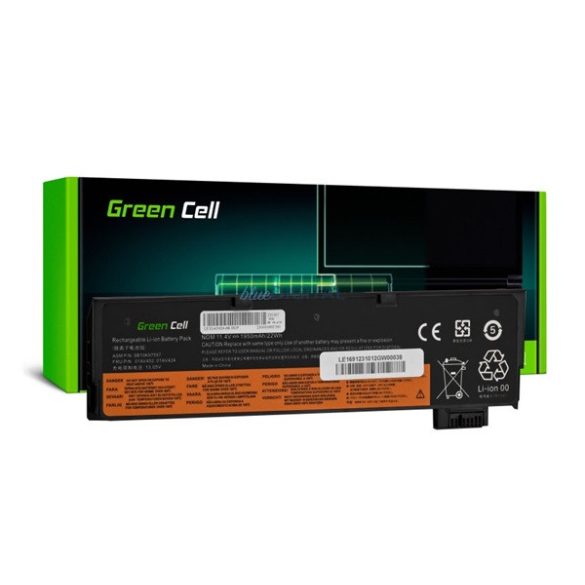 GREEN CELL Li-Polymer akku (11,4V, 1950mAh, Lenovo ThinkPad T470 T480 T570 T580 T25 A475 A485 P51S P52S) FEKETE