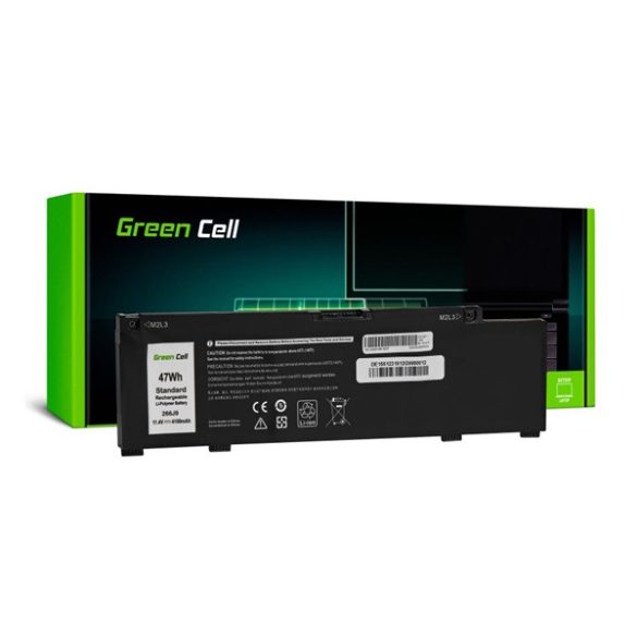 GREEN CELL Li-Polymer akku (11,4V, 4100mAh, Dell G3 15 3500 3590 G5 5500 5505 Inspiron 14 5490) FEKETE