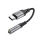 HOCO LS36 audió adapter kábel (3.5mm jack aljzat - Type-C) FEKETE