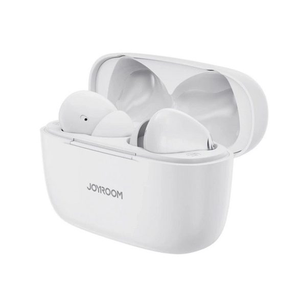 JOYROOM JBUDS bluetooth fülhallgató SZTEREO (v5.3, TWS, mikrofon, akítv zajszűrő, IPX4, cseppálló + töltőtok) FEHÉR