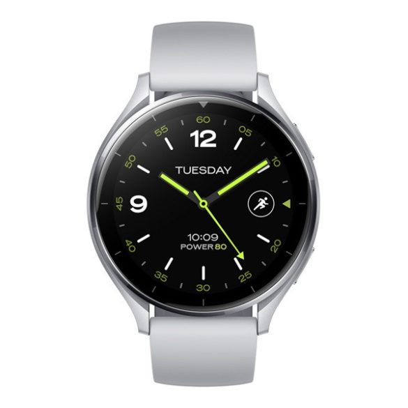 XIAOMI Watch 2 okosóra (46mm, szilikon szíj, aktivitásmérő, pulzusmérő, 160 sportmód, vízálló, 5 ATM) EZÜST