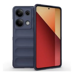   Szilikon telefonvédő (ütésállóság, kameravédő, 3D) SÖTÉTKÉK Xiaomi Poco M6 Pro LTE, Redmi Note 13 Pro 4G