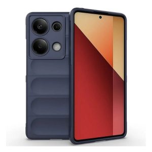 Szilikon telefonvédő (ütésállóság, kameravédő, 3D) SÖTÉTKÉK Xiaomi Poco M6 Pro LTE, Redmi Note 13 Pro 4G