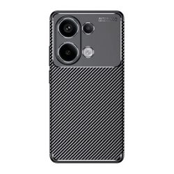   Szilikon telefonvédő (ütésállóság, légpárnás sarok, karbon minta) FEKETE Xiaomi Poco M6 Pro LTE, Redmi Note 13 Pro 4G