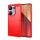 Szilikon telefonvédő (ütésállóság, légpárnás sarok, szálcsiszolt, karbon minta) PIROS Xiaomi Poco M6 Pro LTE, Redmi Note 13 Pro 4G