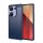 Szilikon telefonvédő (ütésállóság, légpárnás sarok, szálcsiszolt, karbon minta) SÖTÉTKÉK Xiaomi Poco M6 Pro LTE, Redmi Note 13 Pro 4G