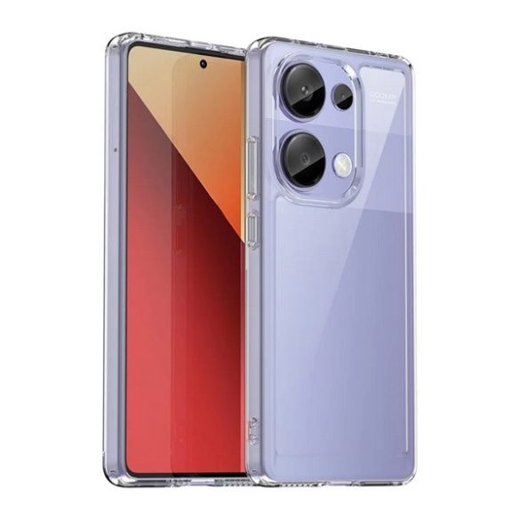 Műanyag telefonvédő (szilikon keret, ütésállóság, átlátszó hátlap) ÁTLÁTSZÓ Xiaomi Poco M6 Pro LTE, Redmi Note 13 Pro 4G