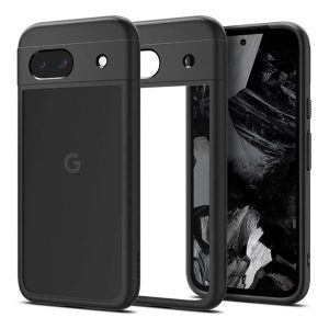 SPIGEN ULTRA HYBRID műanyag telefonvédő (ütésállóság, légpárnás keret) FEKETE/ÁTLÁTSZÓ Google Pixel 8a